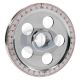 Stock Size Aluminum Pulley Red Numbers Polished 5-Hole ( Display Pack )