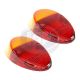 Tail Light Lens Pair - Amber / Red