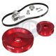 MST Serpentine Pulley System Standard Anodized Red